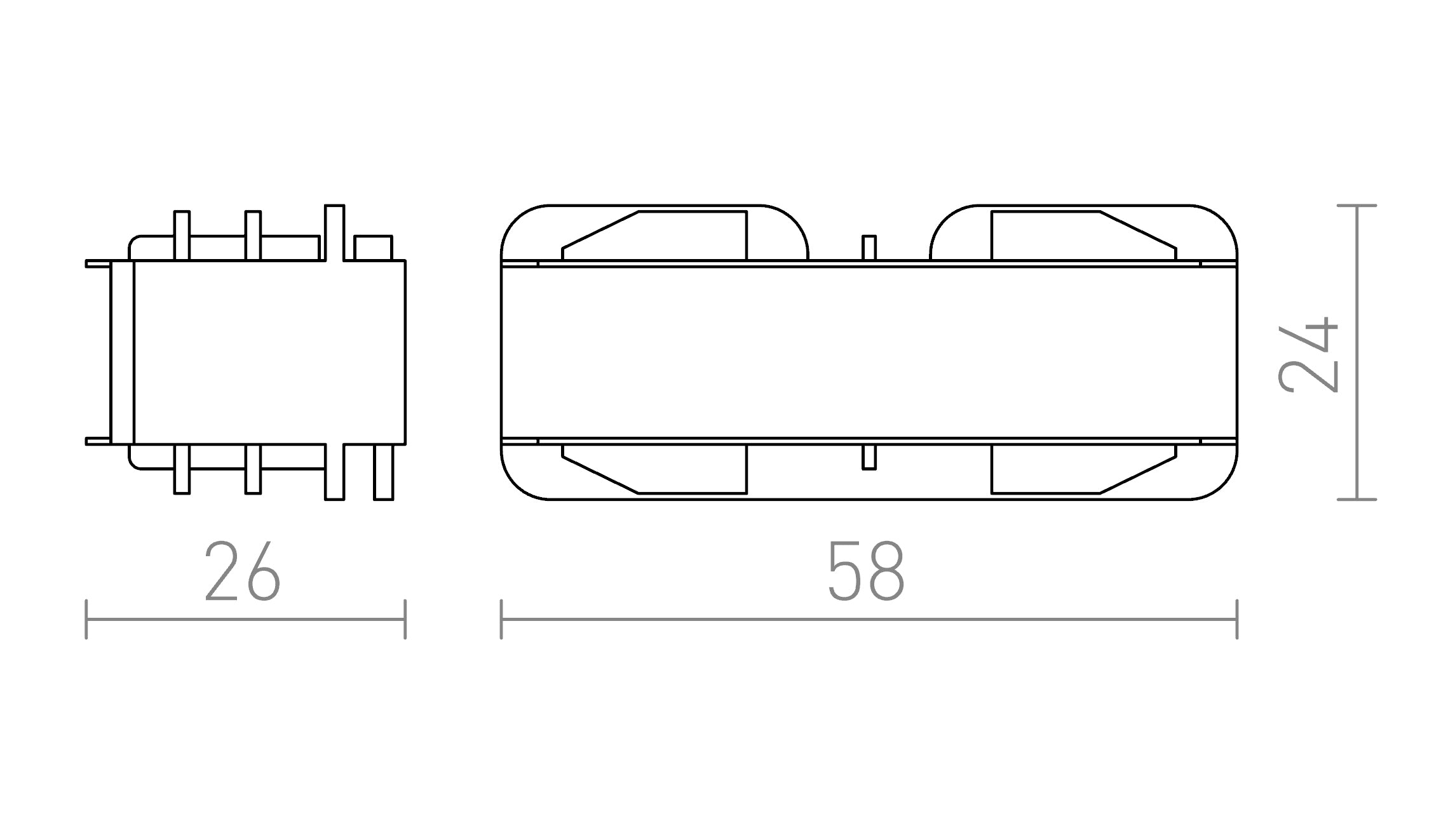 EUTRAC pitkittäinen LIITIN - Product sketch