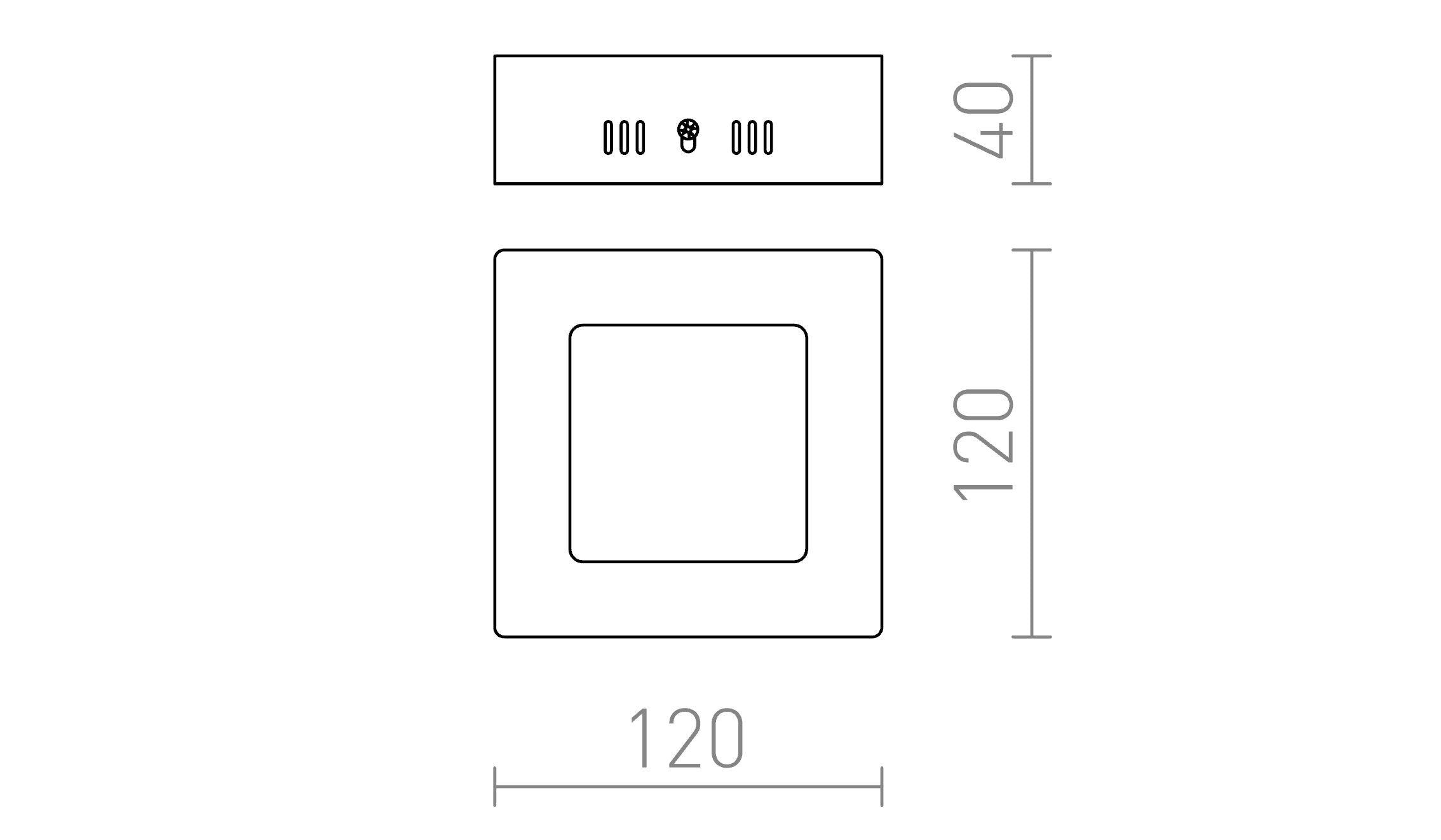 SLENDER R 12 PINTA-ASENNETTAVA - Product sketch