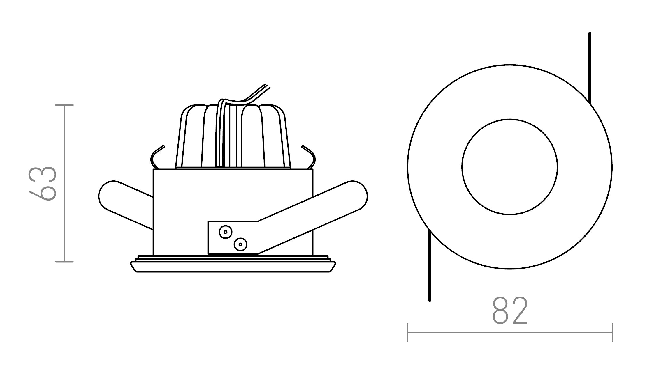 MERGO LED PYÖREÄ - Product sketch