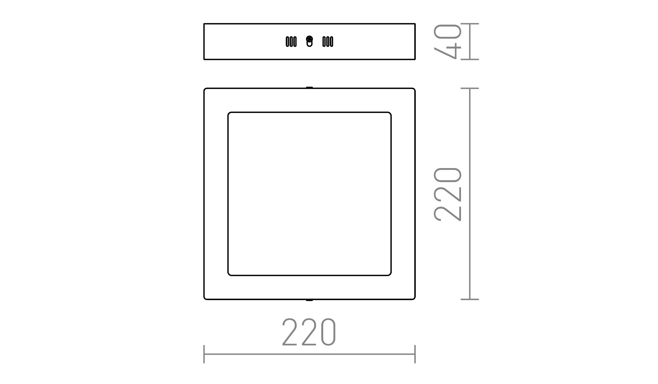SLENDER SQ 22 PINTA-ASENNETTAVA - Product sketch