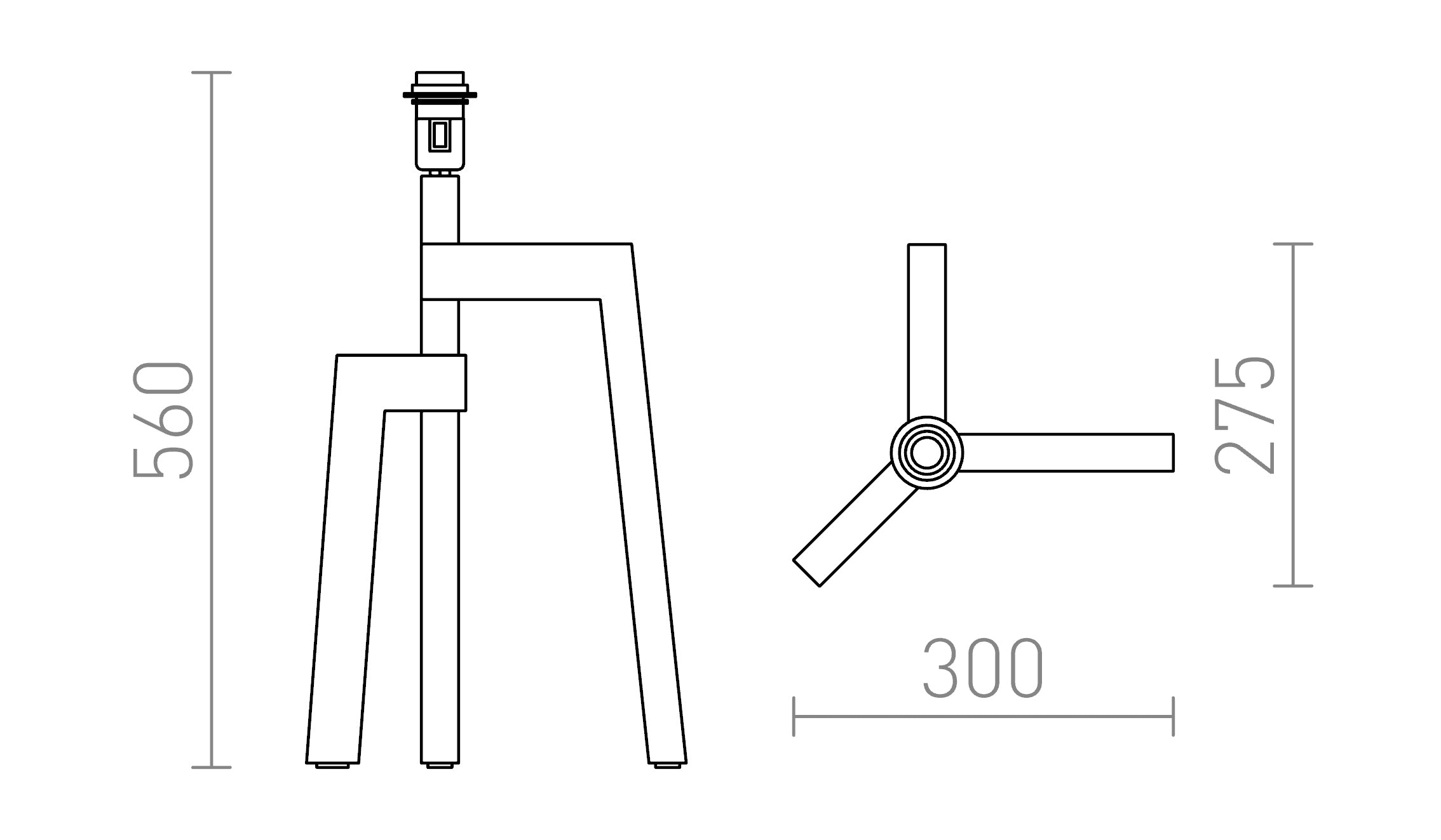 WOODY PÖYTÄJALUSTA - Product sketch