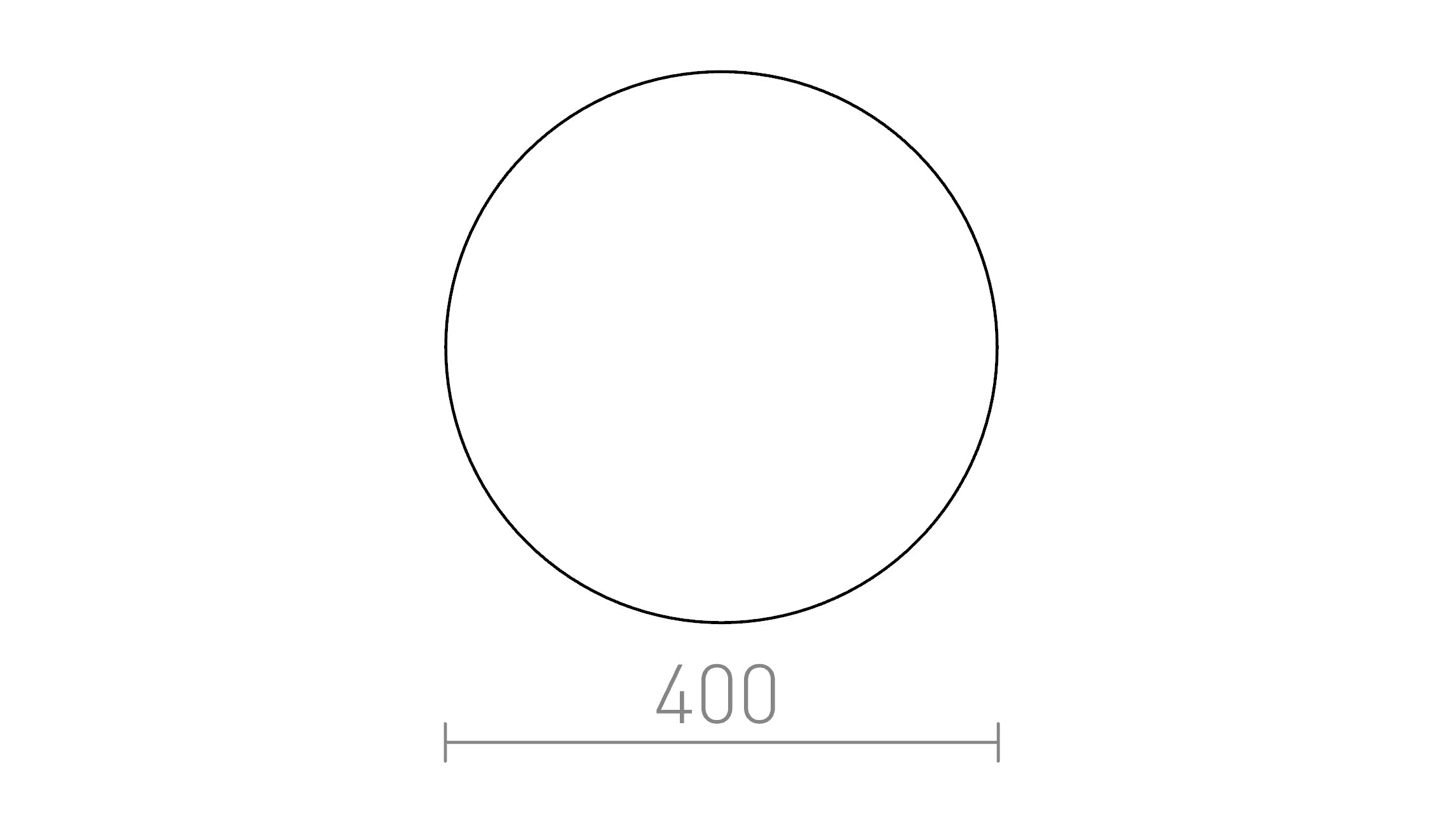 VALONJAKAJA PMMA PYÖREÄ 40 - Product sketch