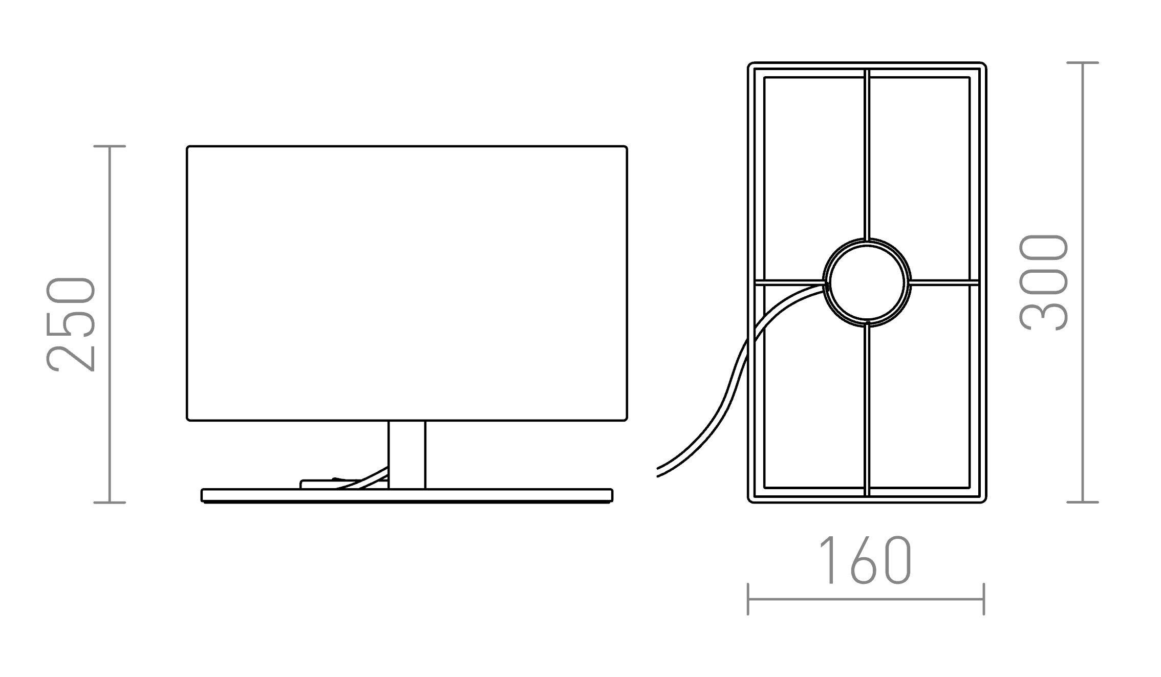 PLAZA S PÖYTÄ - Product sketch