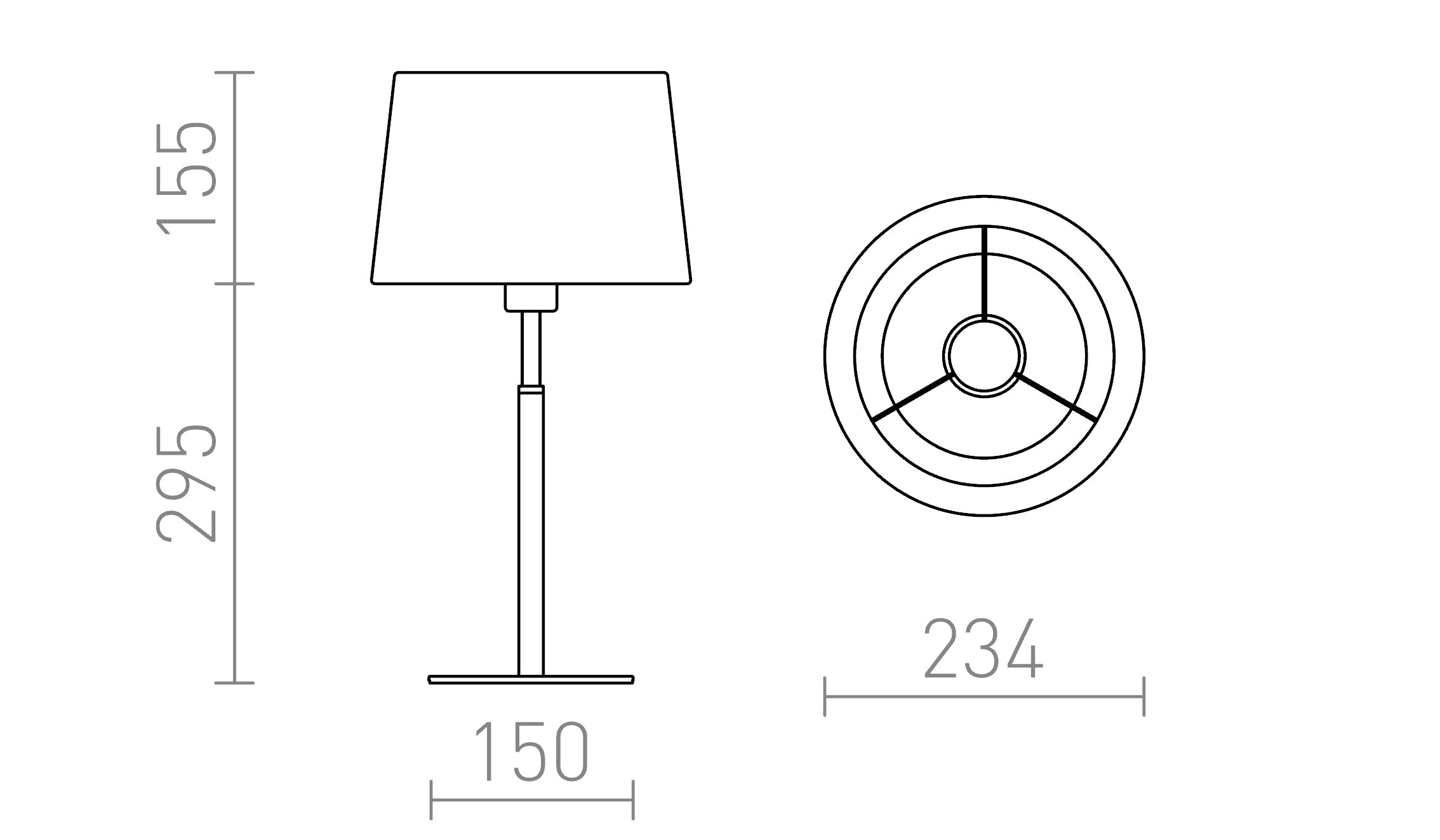 BROADWAY PÖYTÄ - Product sketch