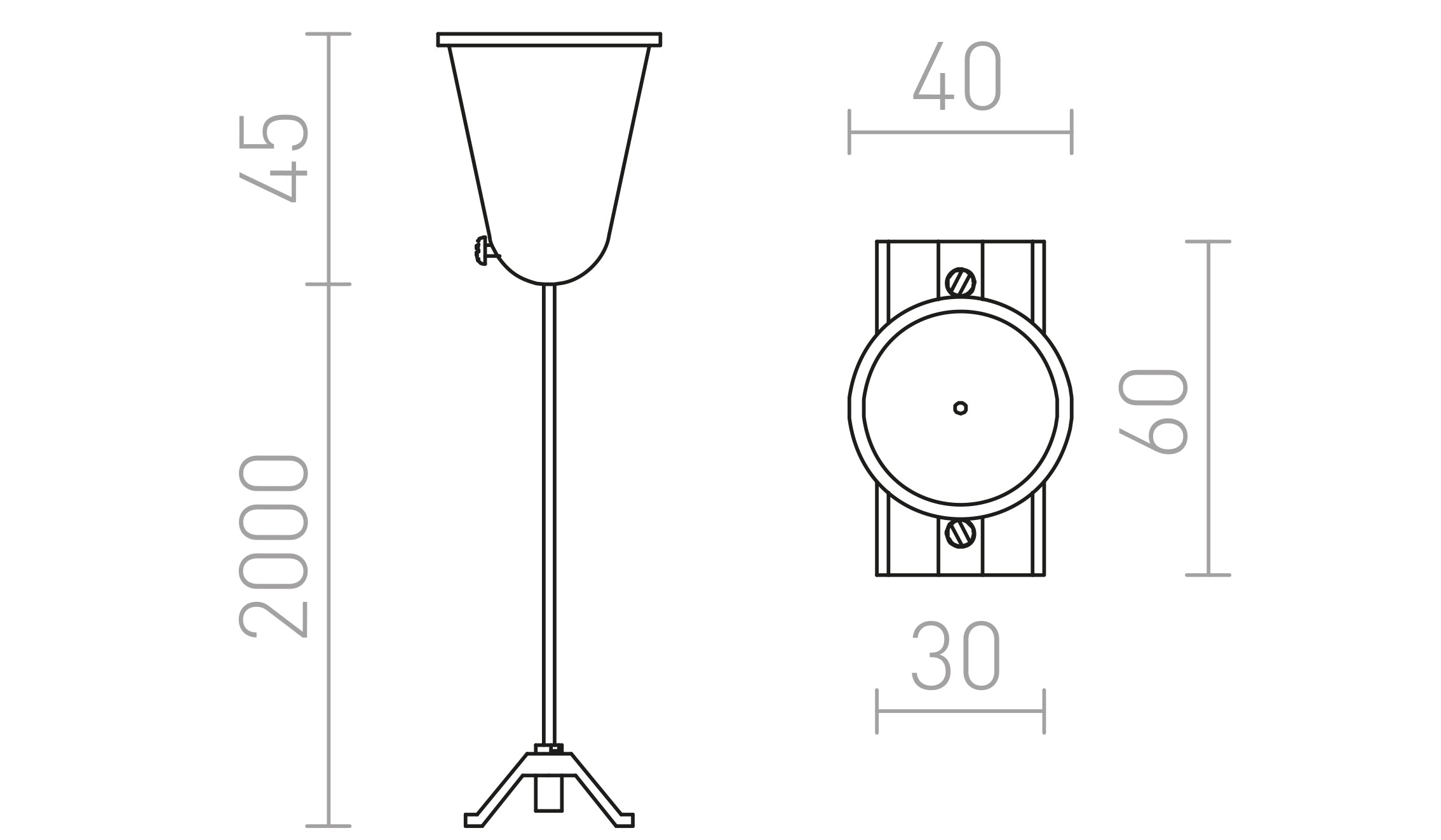 RIPUSTUSVAIJERI 1-VAIHEKISKOLLE - Product sketch