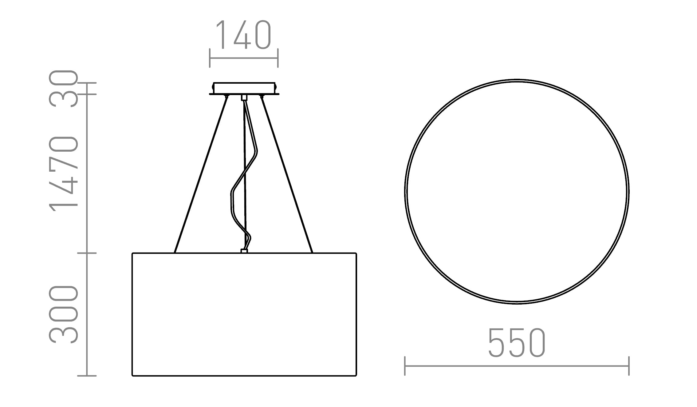 LALO RIIPPUVALAISIN 55 - Product sketch