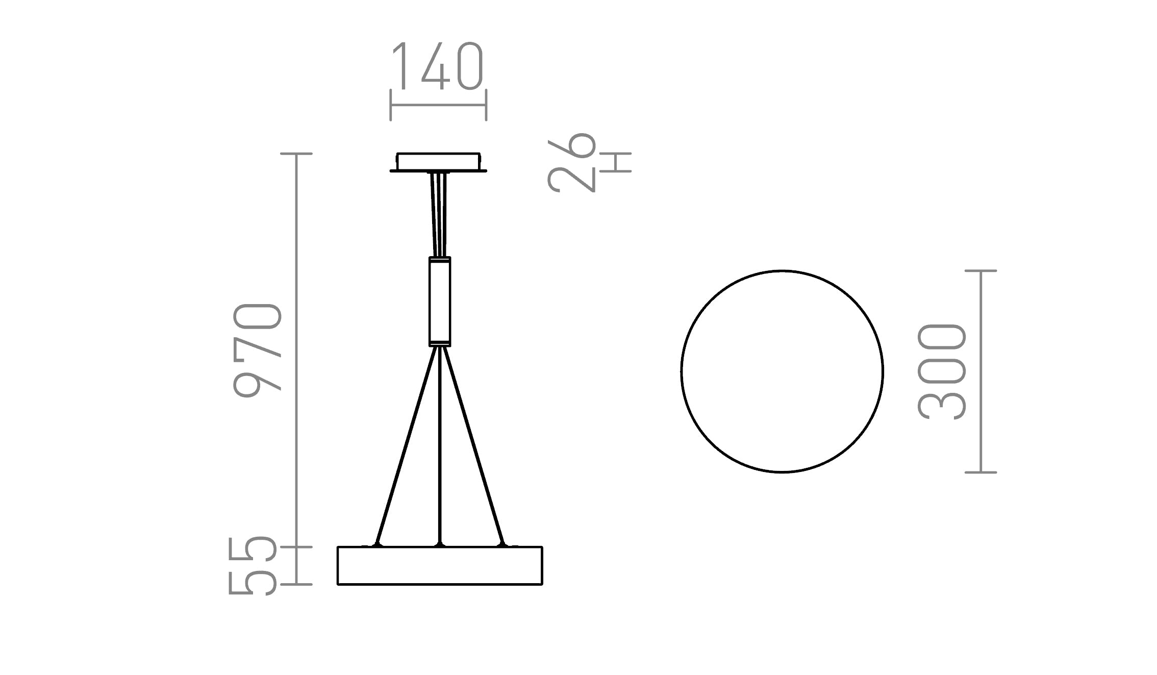LARISA R 30 RIIPPUVALAISIN - Product sketch