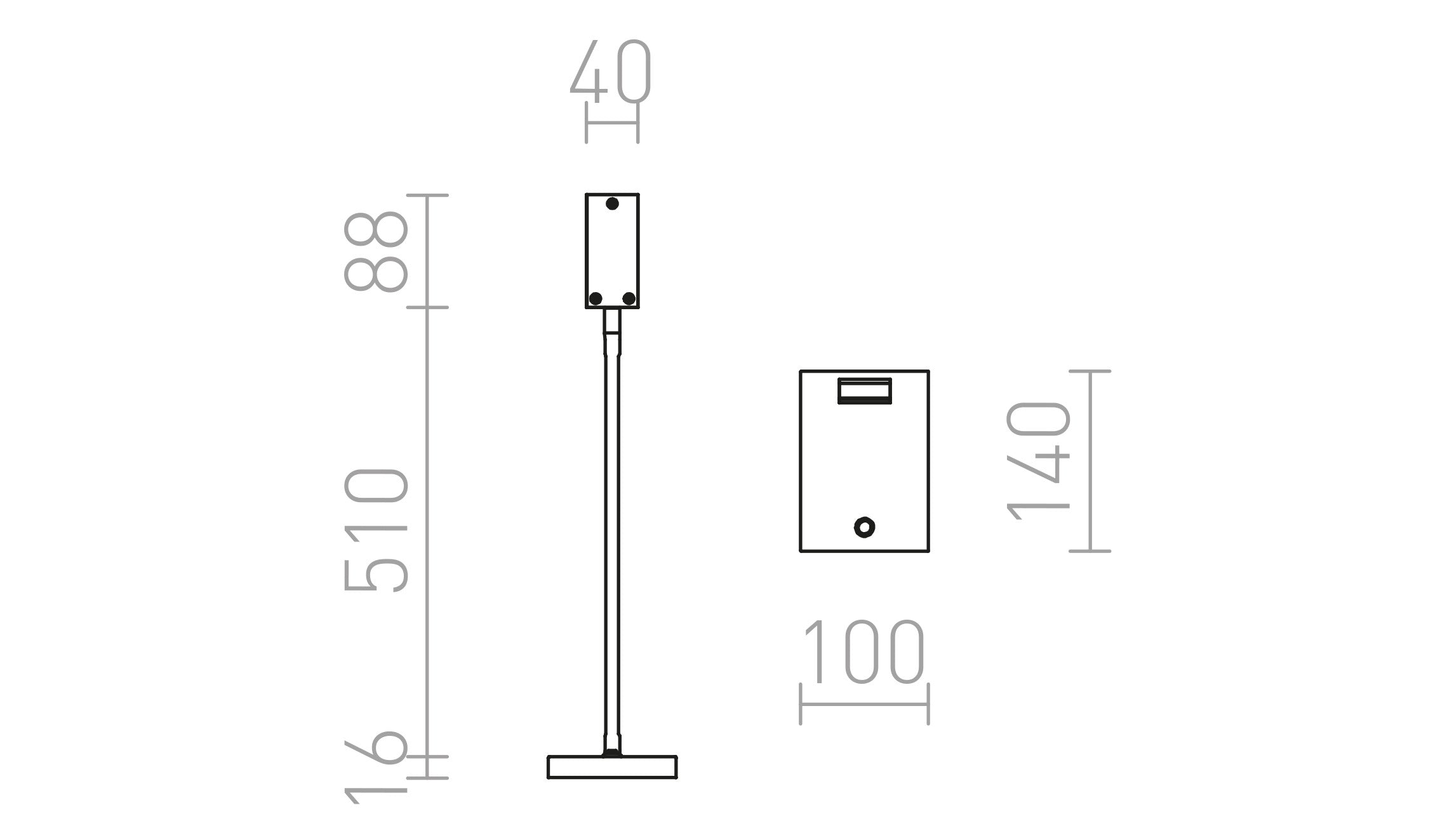 FRISCO PÖYTÄ - Product sketch
