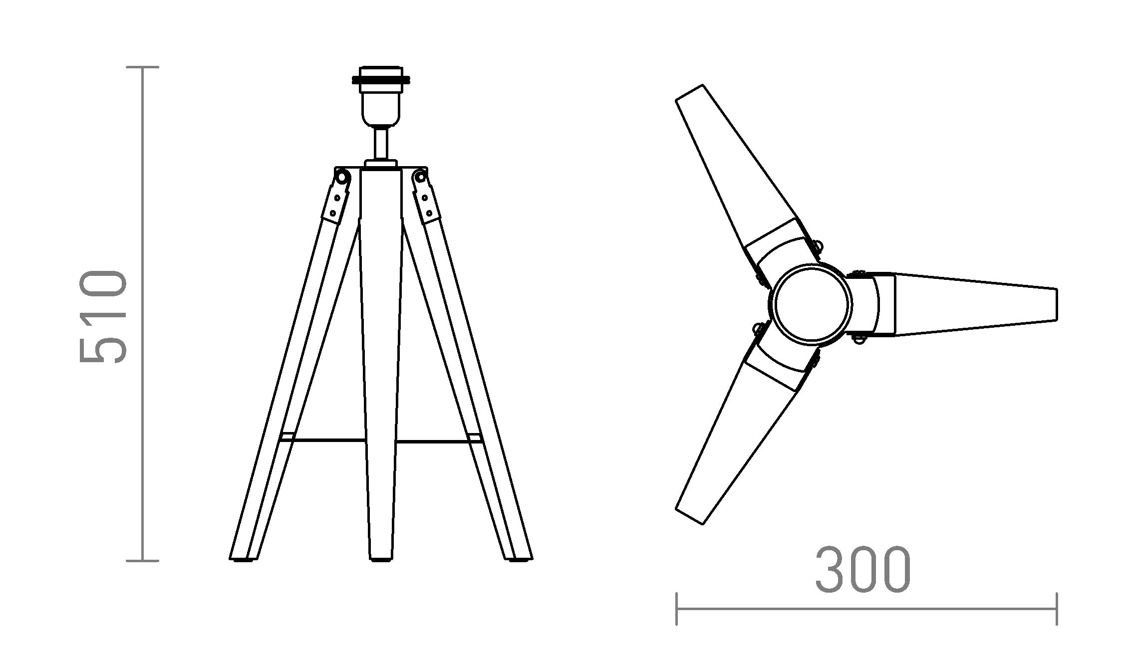 ALVIS PÖYTÄJALUSTA - Product sketch
