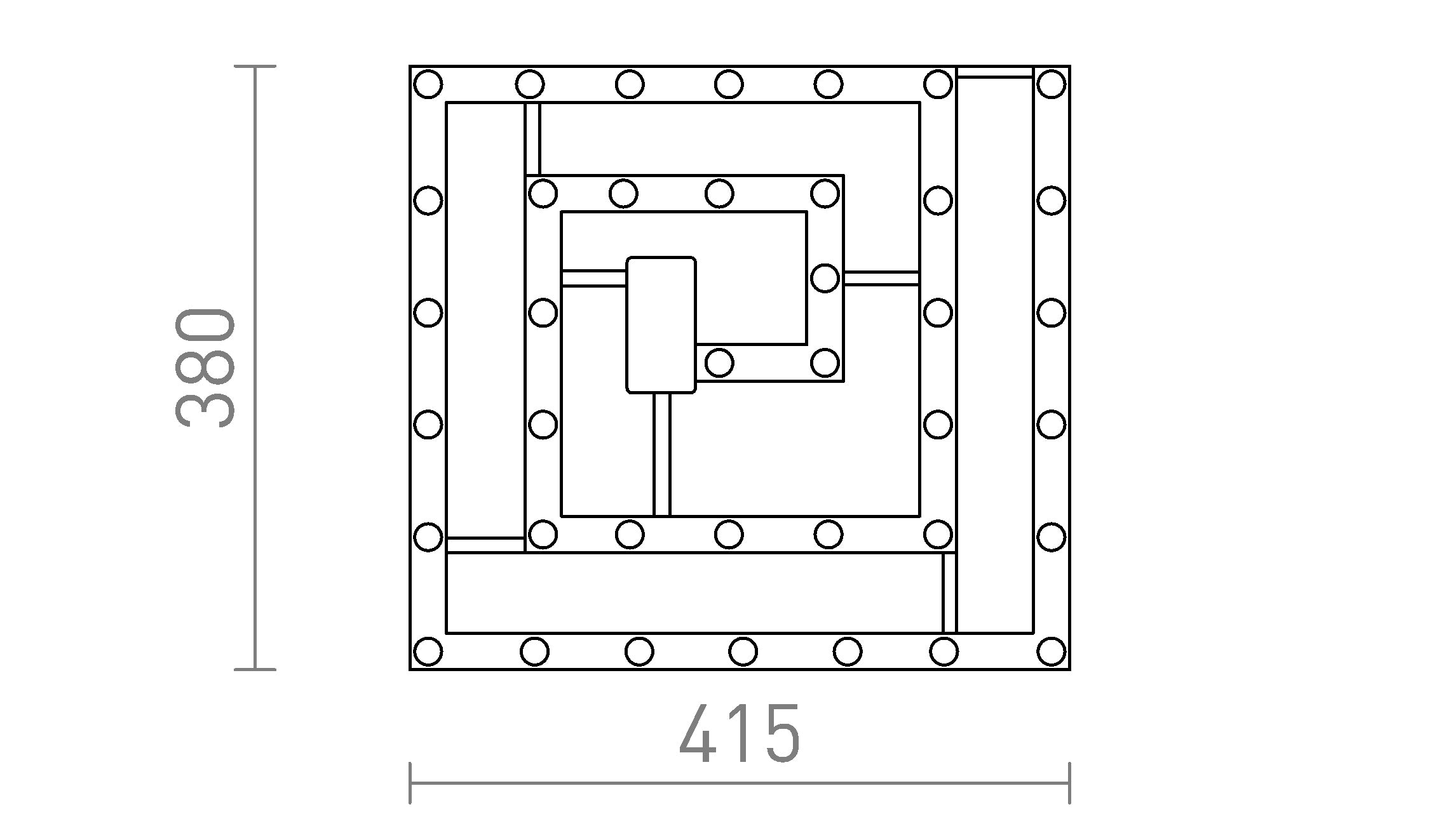 LED-moduuli SQ 41 - Product sketch