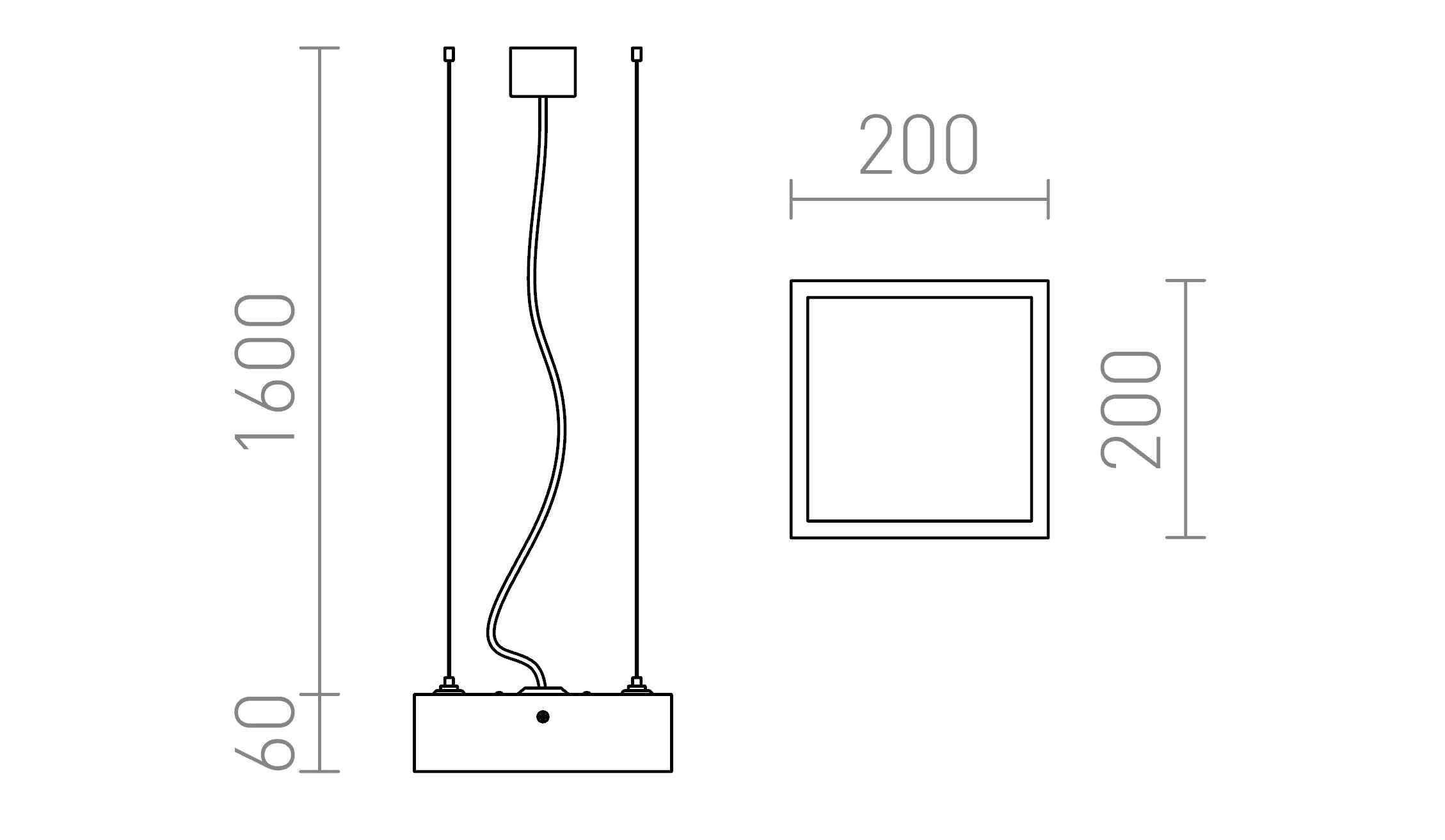 STRUCTURAL LED RIIPPUVALAISIN 20X20 - Product sketch