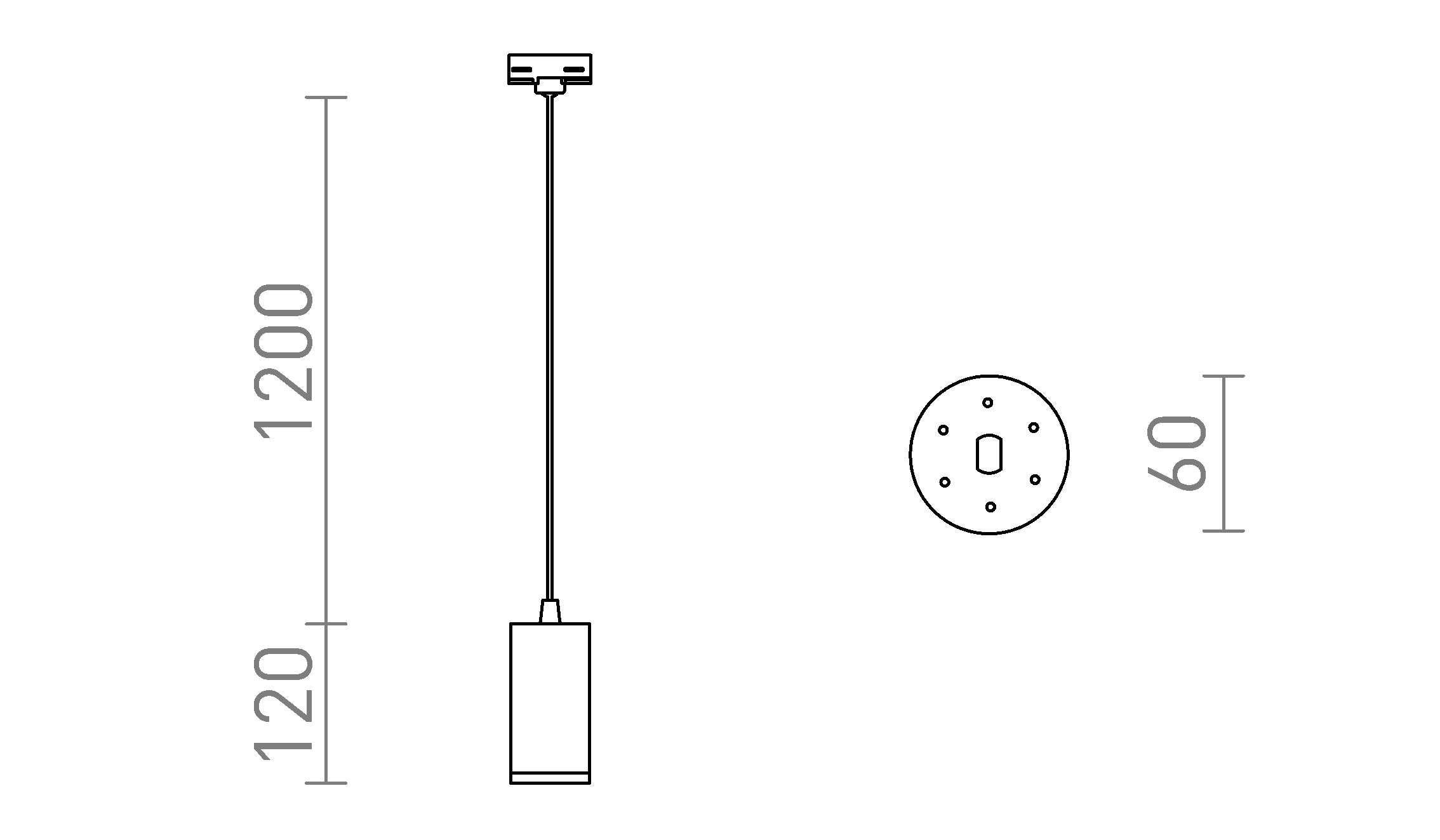 BELENOS 3-VAIHEKISKOLLE RIIPPUVALAISIN - Product sketch
