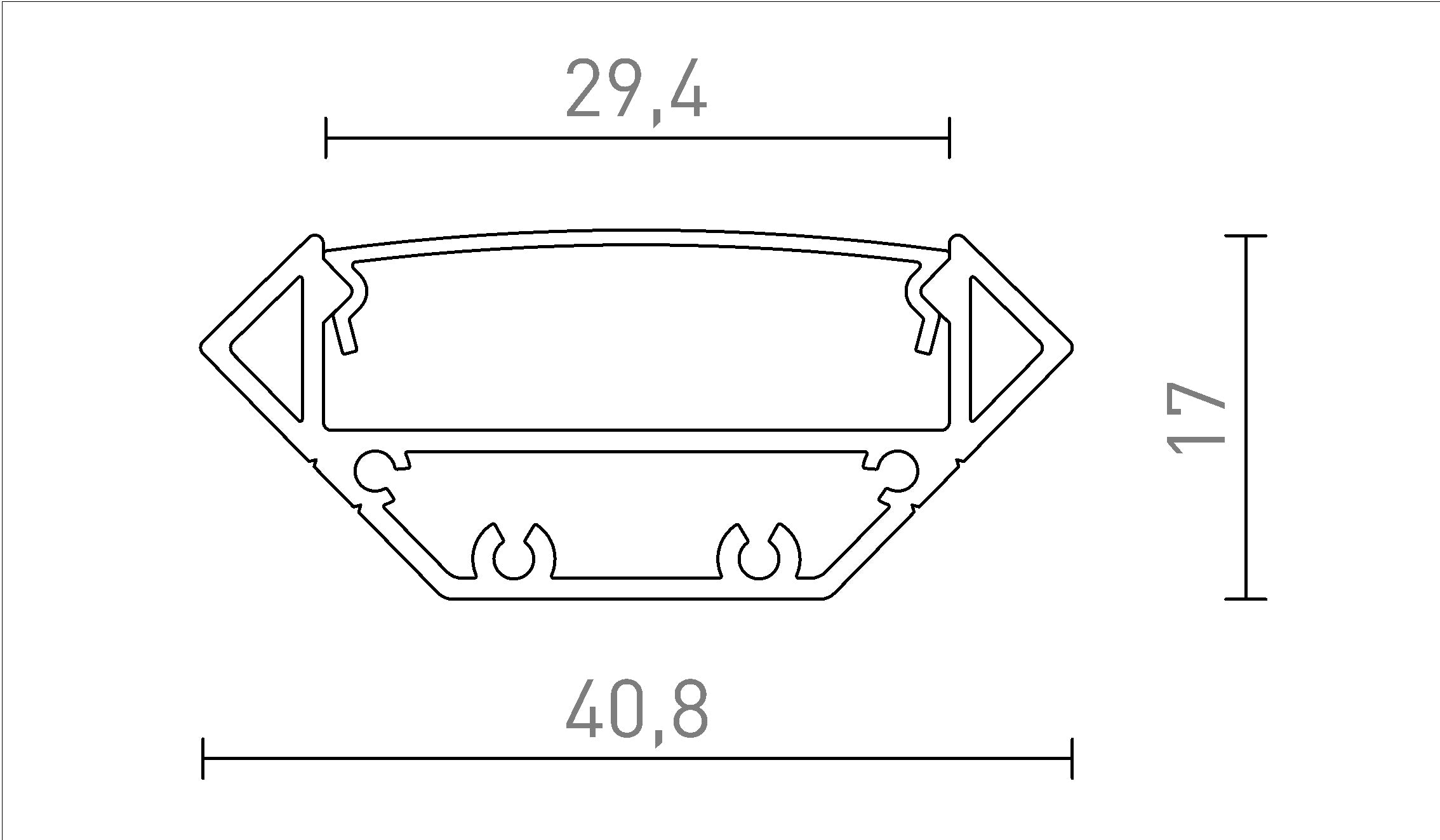 LED-PROFIILI J - Product sketch
