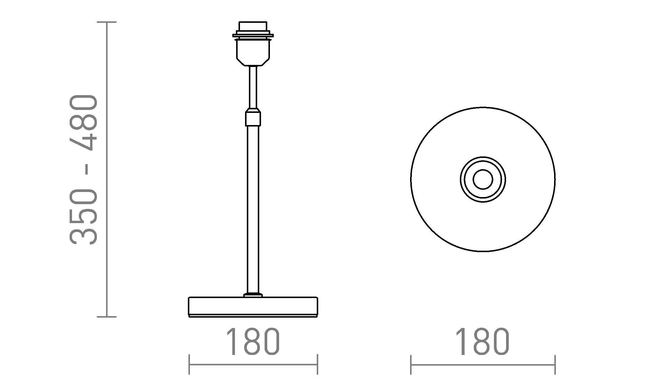 EMMETT PÖYTÄJALUSTA - Product sketch