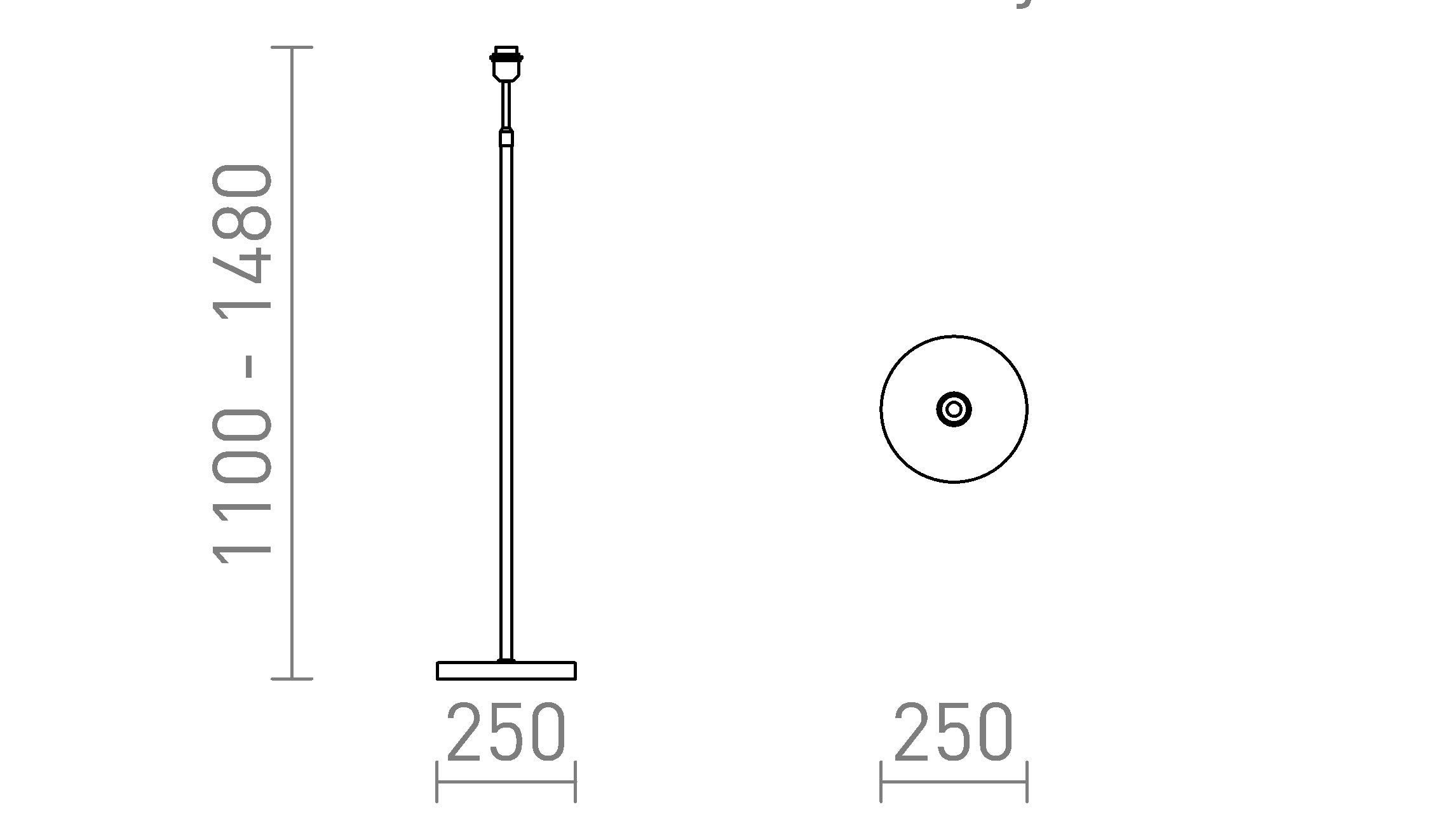 EMMETT LATTIAJALUSTA - Product sketch