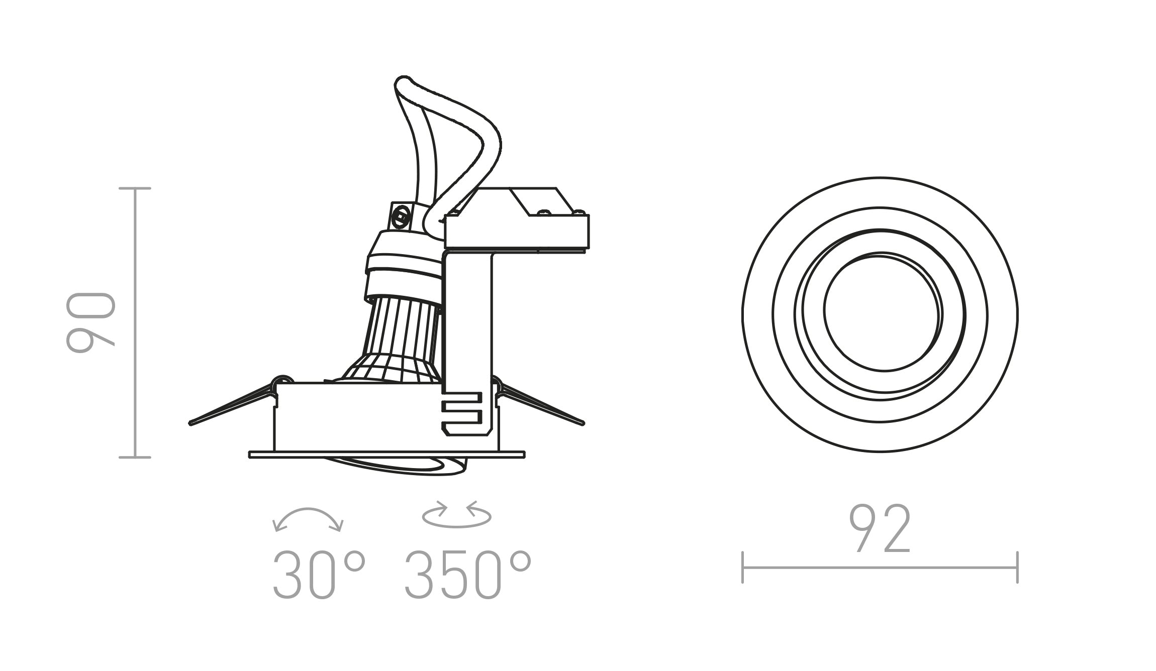PASADENA GU10 R - Product sketch
