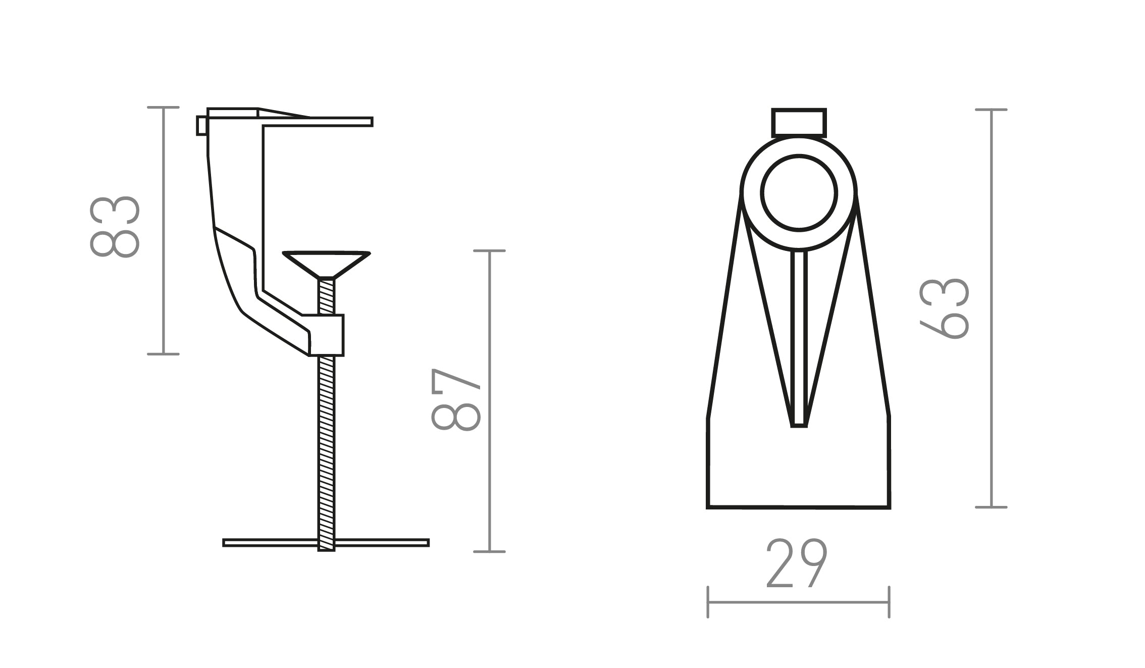 EMA C-KIINNITIN - Product sketch