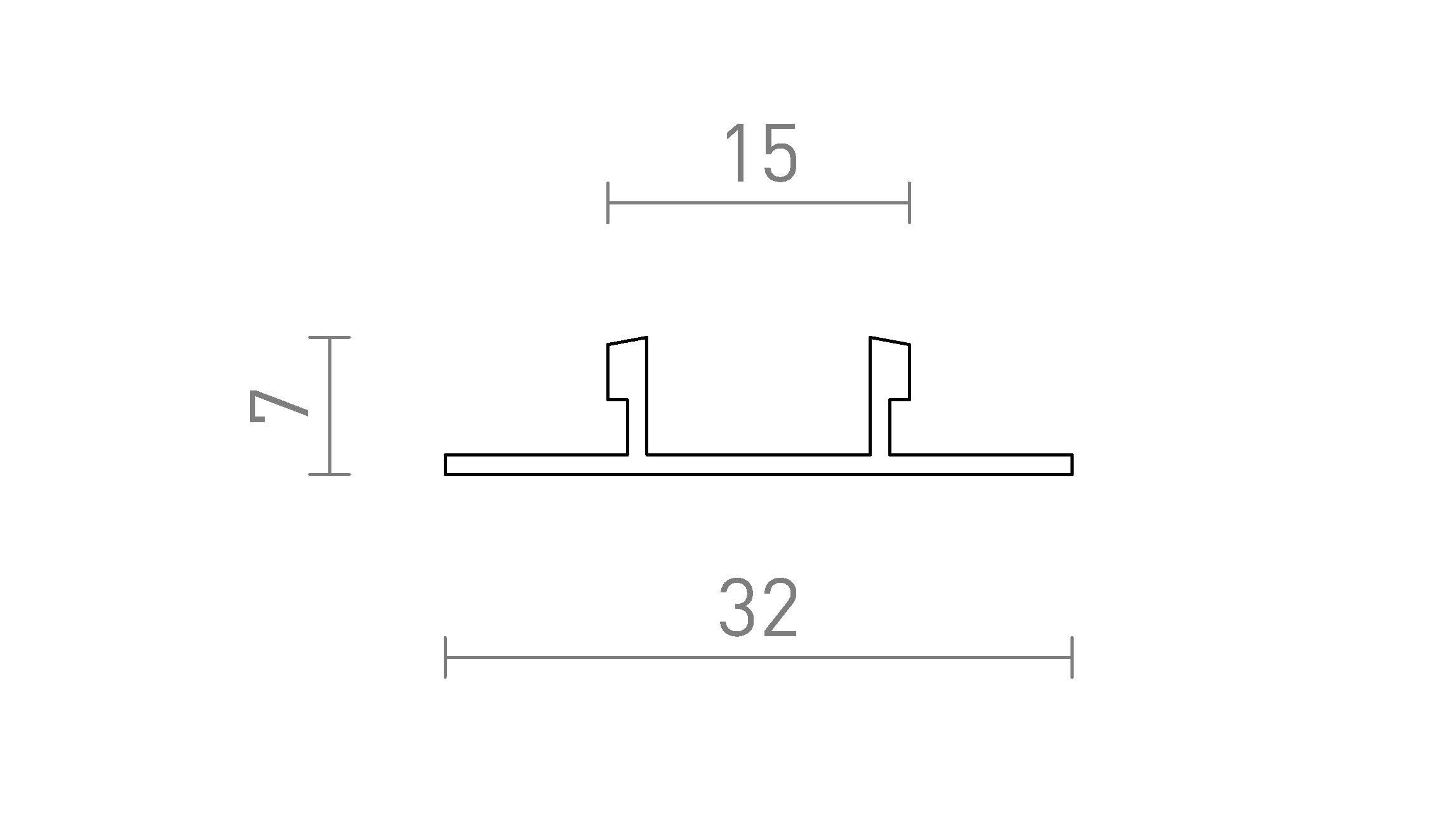 PEITE 1- ETTÄ 3-VAIHE KISKOILLE - Product sketch