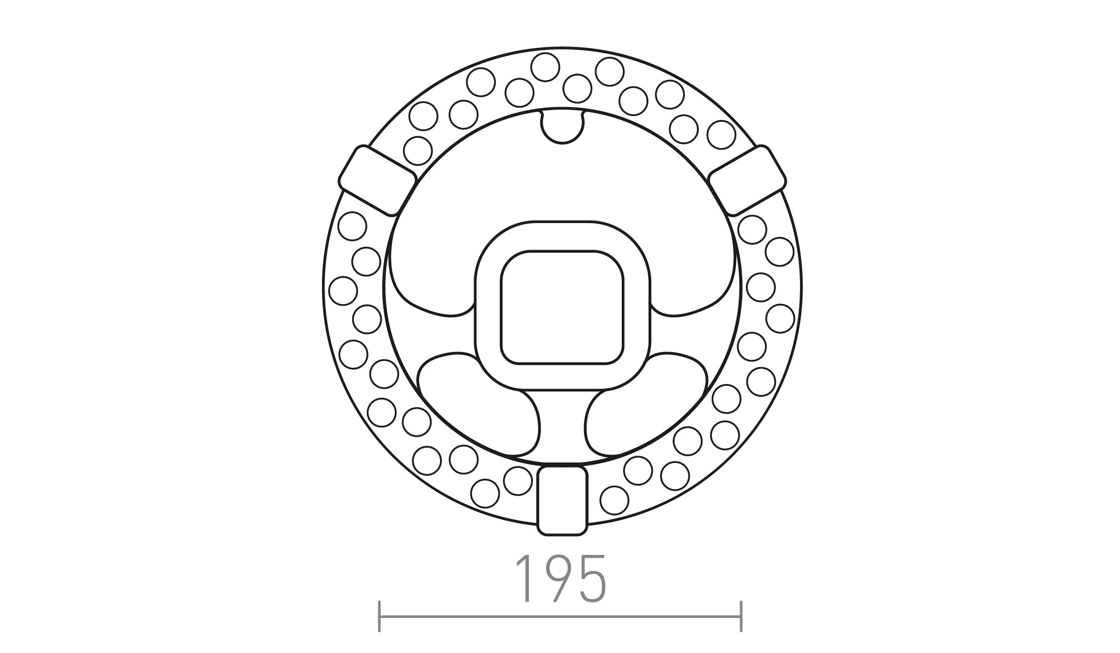 LED-moduuli R 20 - Product sketch