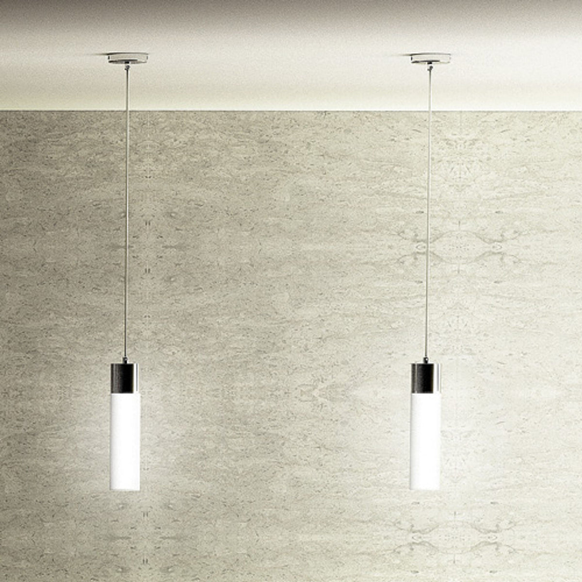 RENDL pendant lamp EIGHT pendant  opal-colored glass/chrome 230V LED E27 11W R10493 3
