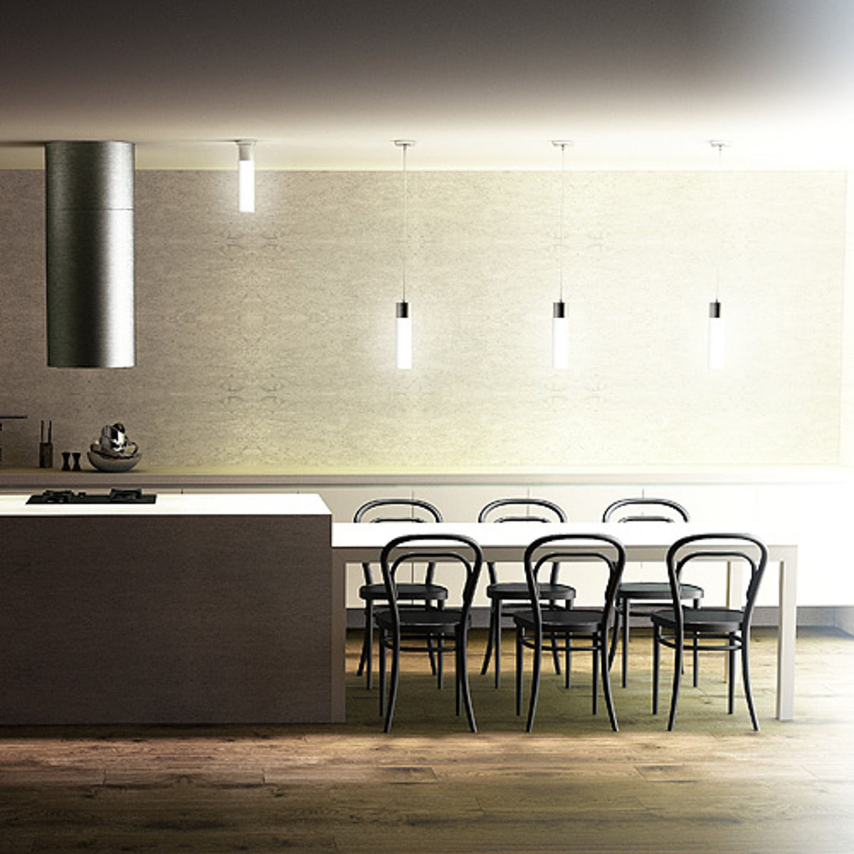 RENDL pendant lamp EIGHT pendant  opal-colored glass/chrome 230V LED E27 11W R10493 4