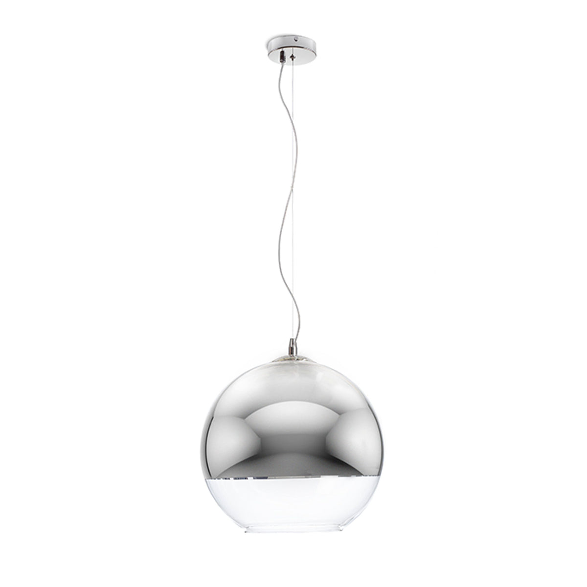RENDL pendant lamp BEAU MONDE 35 pendant  chrome-tinted glass/clear glass 230V LED E27 15W R10516 1
