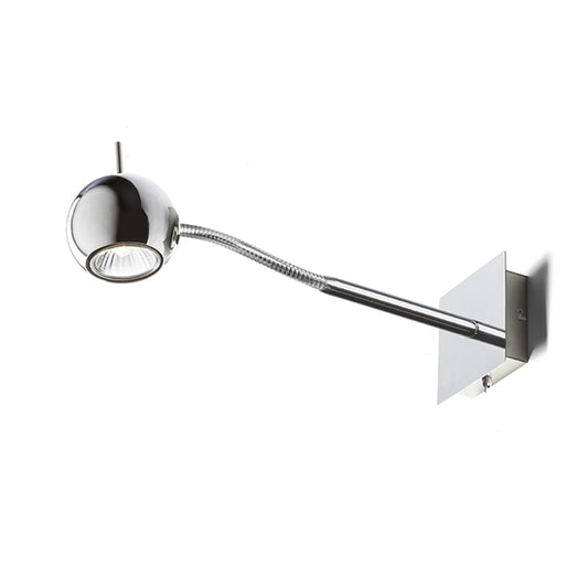 RENDL spotlight GLOSSY on a goose neck chrome 230V LED GU10 8W R10543 1
