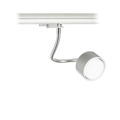 RENDL 3-circuit track system PIXIE on goose neck for 3-circuit tracks silver grey chrome 230V LED GX53 7W R10641 2