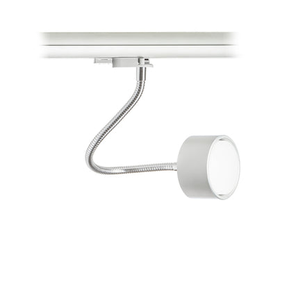 RENDL 3-circuit track system PIXIE on goose neck for 3-circuit tracks silver grey chrome 230V LED GX53 7W R10641 3