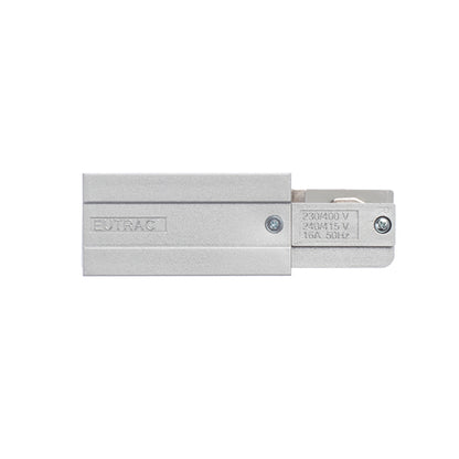 RENDL 3-circuit track system EUTRAC feed-in, polarity right silver grey  230V  R11313 2