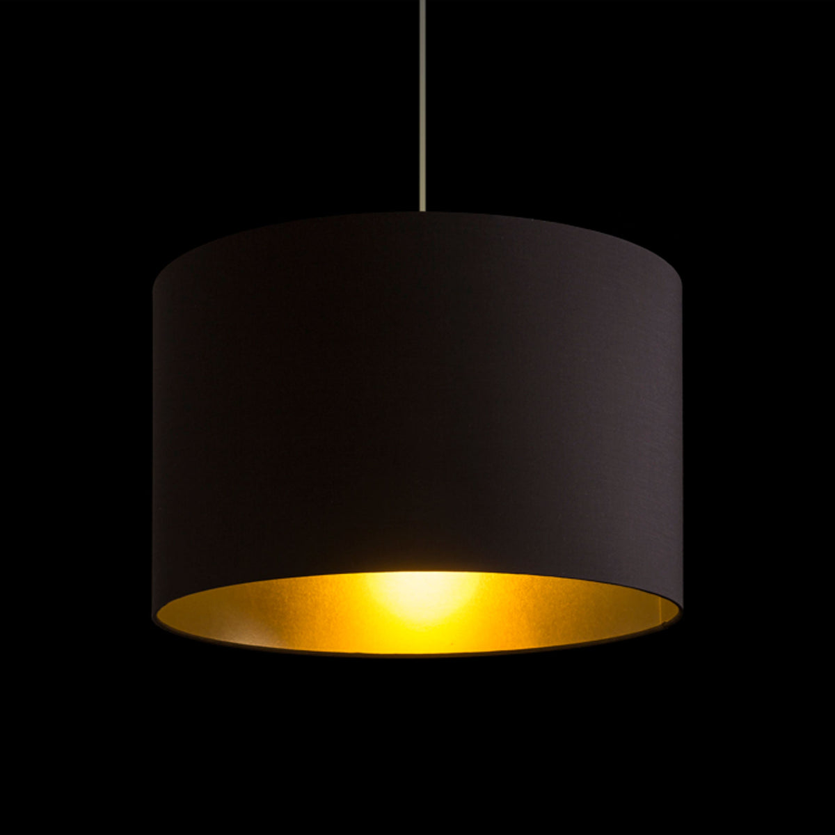 RENDL shades, shade bases, pendent sets RON 40/25 shade Polycotton black/golden foil max. 23W R11465 3