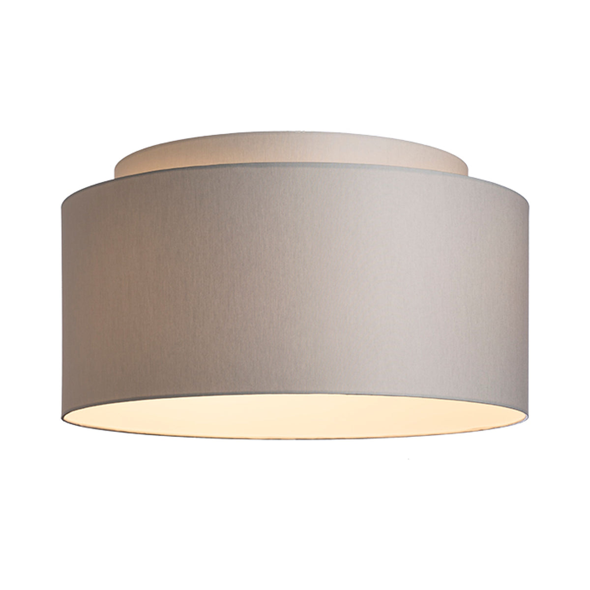 RENDL shades, shade bases, pendent sets DOUBLE 55/30 shade Chintz light grey/white PVC max. 23W R11554 2