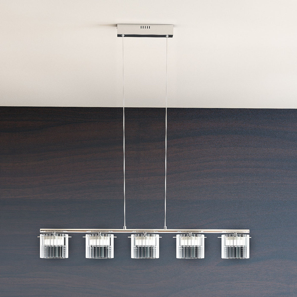 RENDL pendant lamp ESTRA V pendant white clear glass 230V LED 5x5W  3000K R11678 6