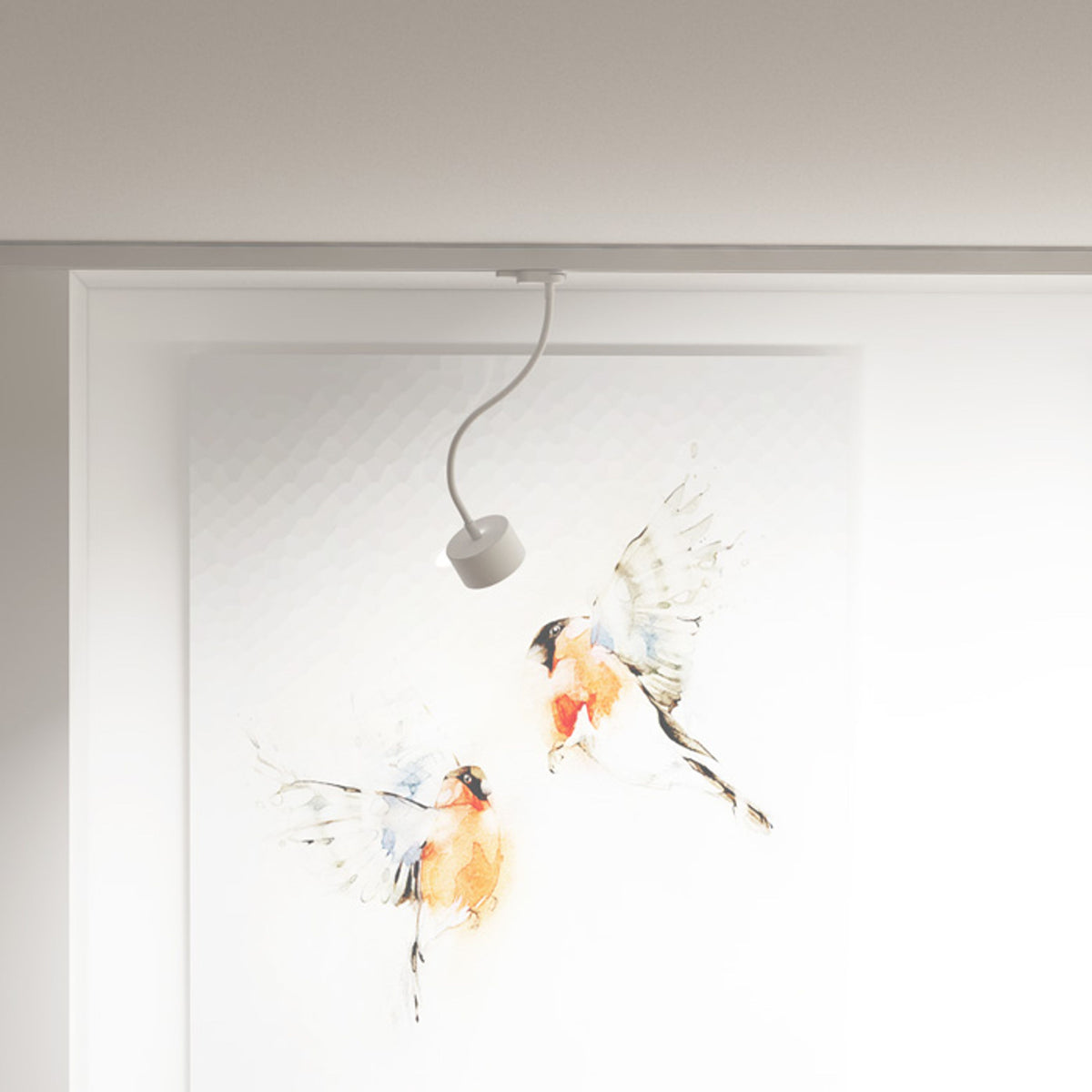 RENDL 3-circuit track system PIXIE on goose neck for 3-circuit tracks white 230V LED GX53 7W R11768 8