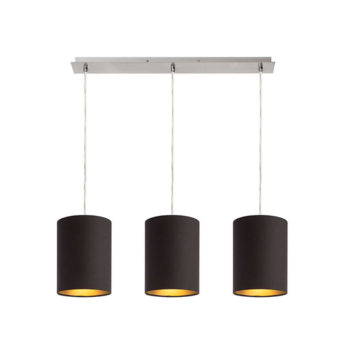 RENDL shades, shade bases, pendent sets MORE 60 pendant ceiling base  matt nickel 230V LED E27 3x15W R11774 3