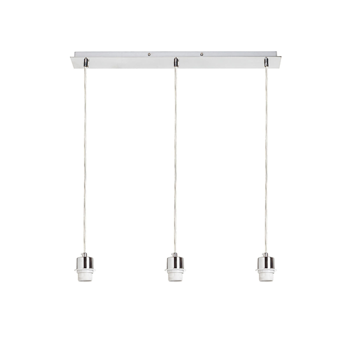 RENDL shades, shade bases, pendent sets MORE 60 pendant ceiling base  chrome 230V LED E27 3x15W R11775 1
