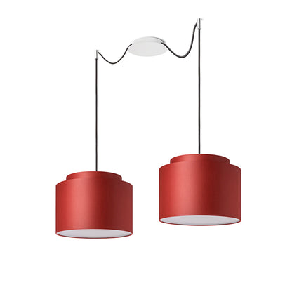 RENDL shades, shade bases, pendent sets KOMBIX 2 pendant set WB+BC+CHF   230V LED E27 2x15W R11778 4