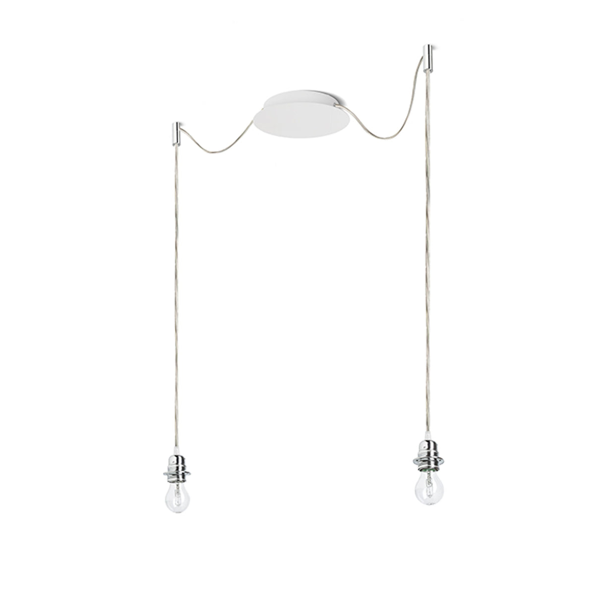 RENDL shades, shade bases, pendent sets KOMBIX 2 pendant set WB+TC+CHF   230V LED E27 2x15W R11781 3