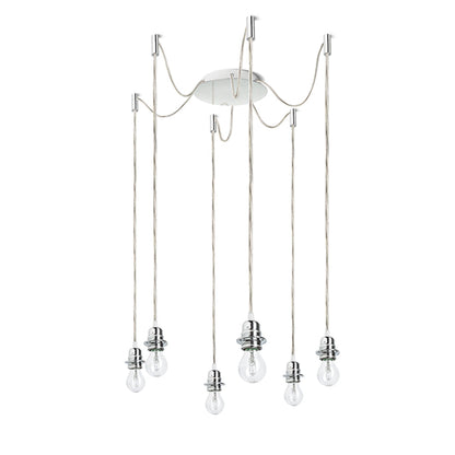 RENDL shades, shade bases, pendent sets KOMBIX 6 pendant set CHB+TC+CHF   230V LED E27 6x15W R11789 3