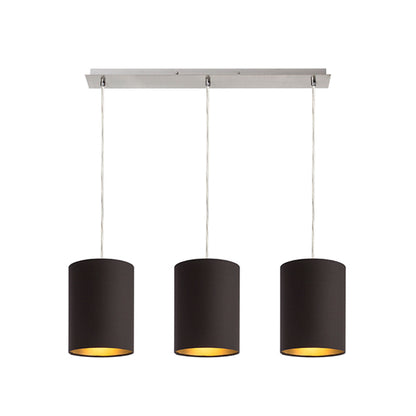 RENDL shades, shade bases, pendent sets RON 15/20 shade Polycotton black/golden foil max. 28W R11802 2
