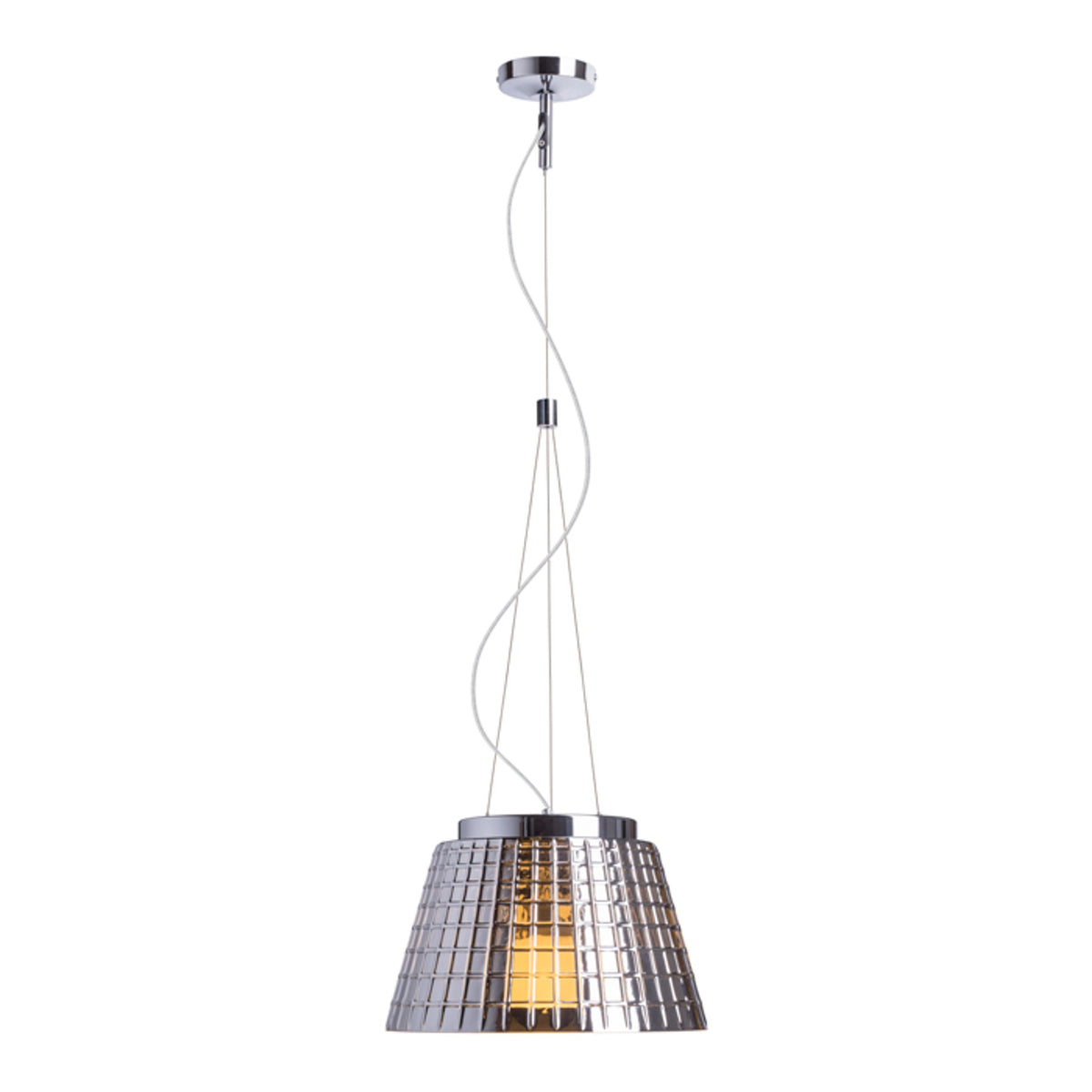 RENDL pendant lamp CORONA pendant  chrome-tinted glass 230V LED E27 15W R12055 7
