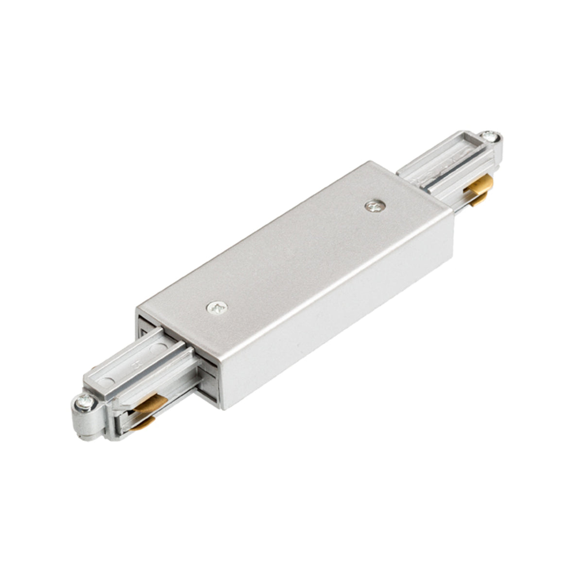 RENDL 1-circuit track system 1F straight connector with feed-in silver grey  230V  R12265 1