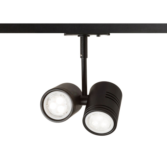RENDL 1-circuit track system BEEBA II for 1-circuit tracks black  230V LED GU10 2x8W R12316 1