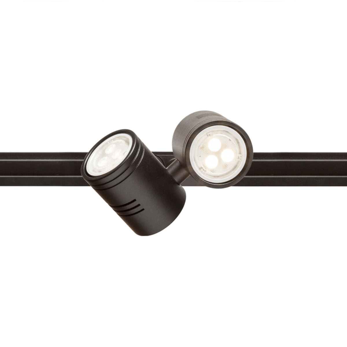 RENDL 1-circuit track system BEEBA II for 1-circuit tracks black  230V LED GU10 2x8W R12316 6