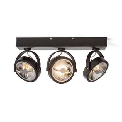 RENDL spotlight KELLY LED III wall black 230V LED 3x12W 24° 3000K R12337 1