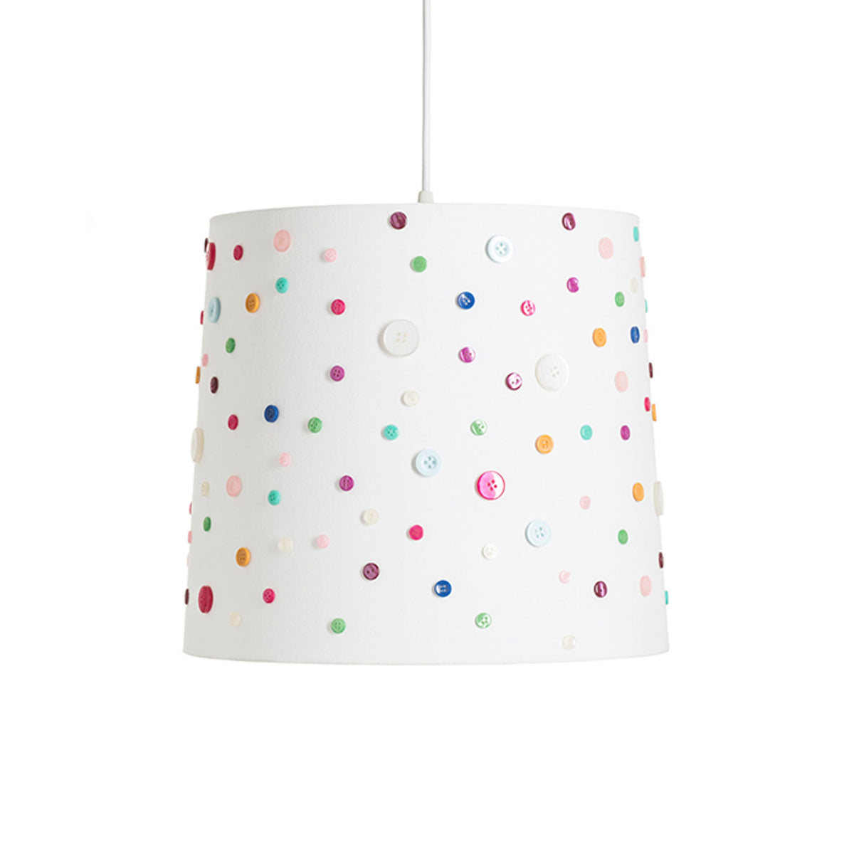 RENDL shades, shade bases, pendent sets DELISA 35/30 shade white buttons  max. 28W R12389 10