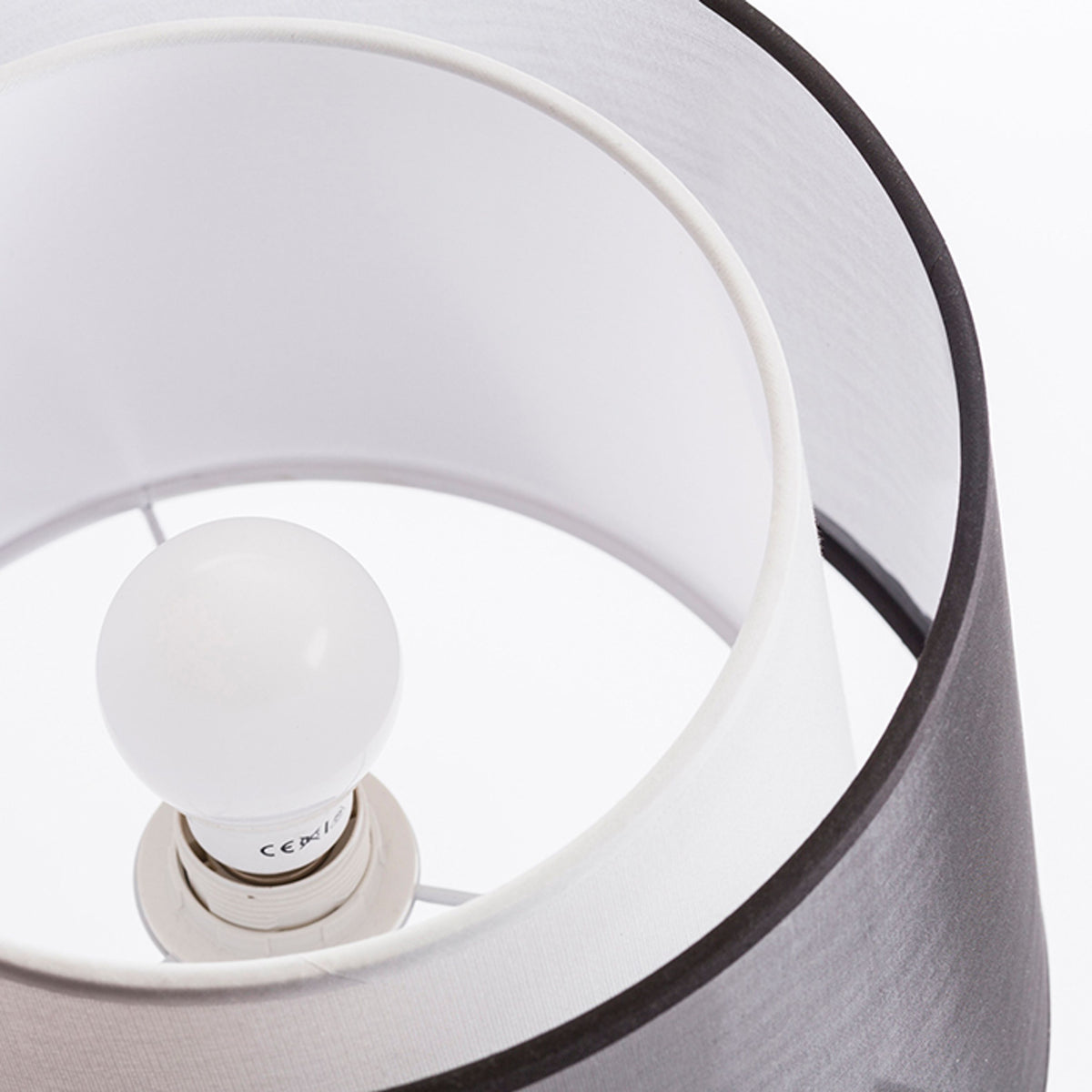 RENDL table lamp ESPLANADE table transparent black/white chrome 230V LED E27 15W R12484 4