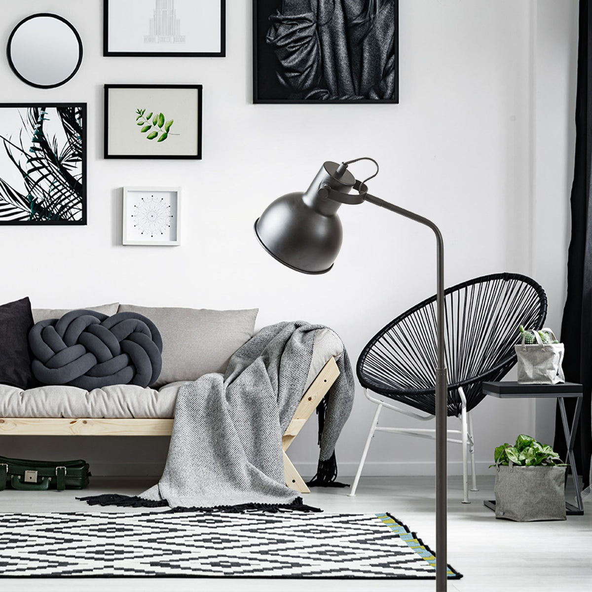 RENDL floor lamp ROSITA floor black/gold  230V LED E27 11W R12514 3