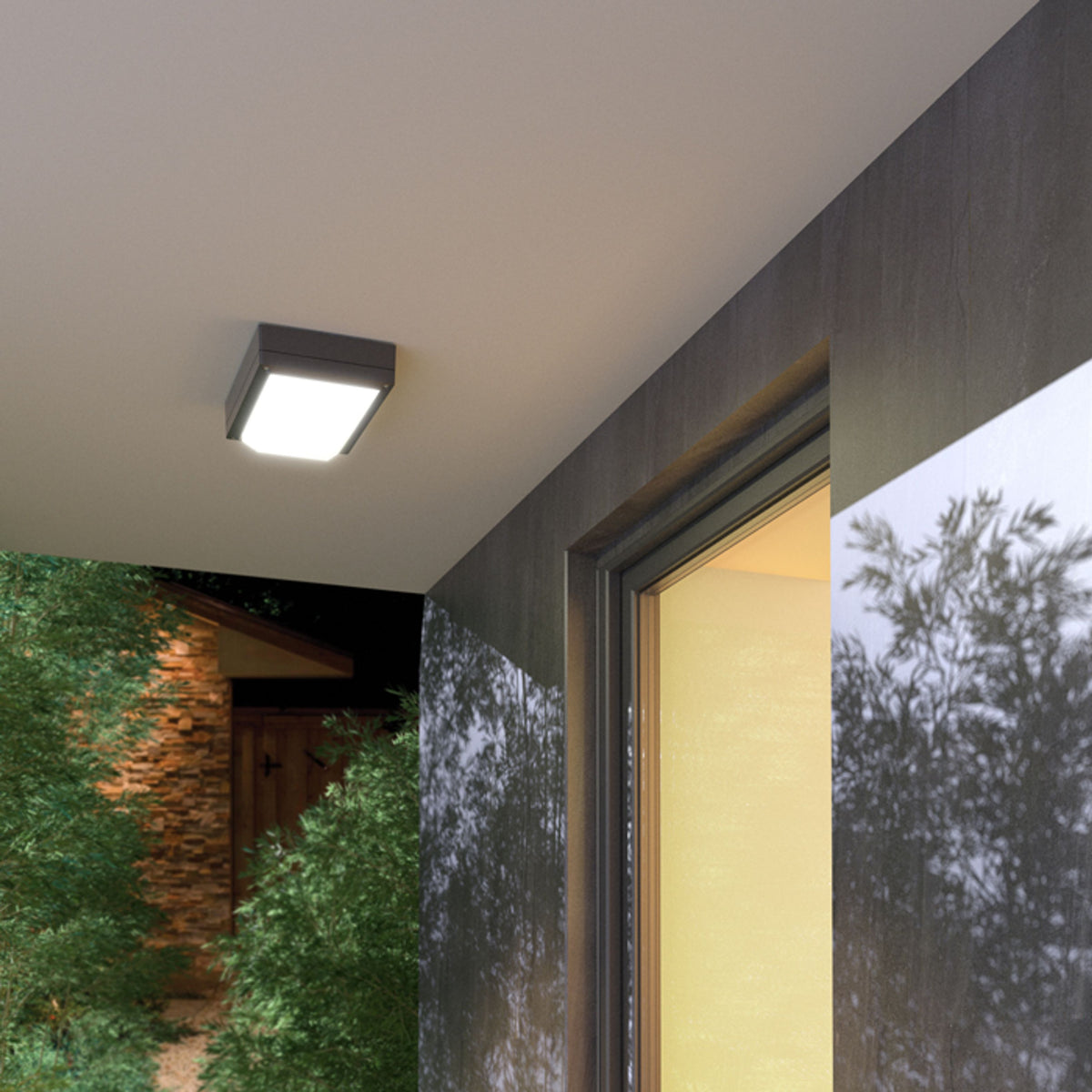 RENDL outdoor lamp DELTA RC wall anthracite grey  230V E27 18W IP54 R12567 5