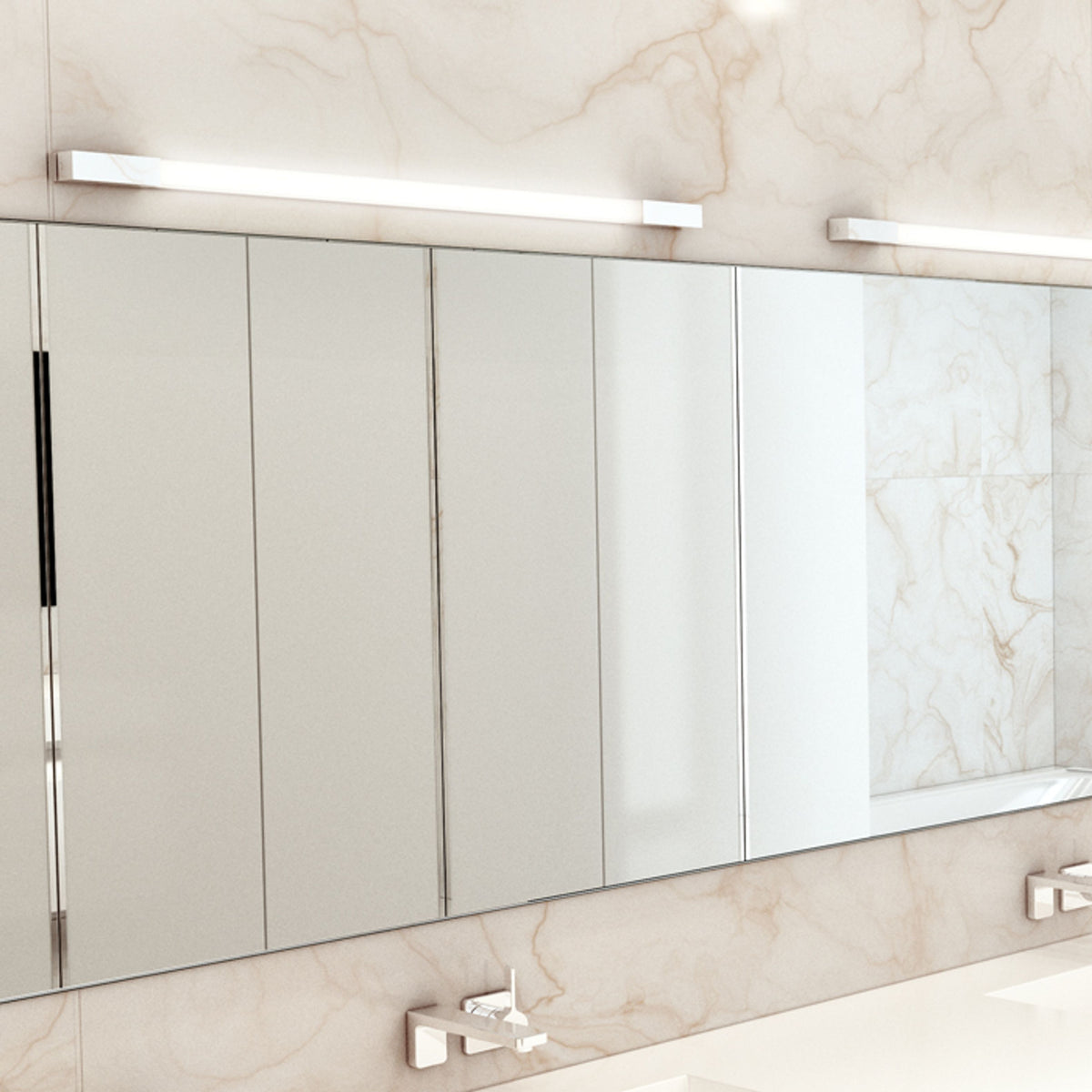 RENDL wall lamp AMENITY 90 wall  chrome 230V LED 11W IP44  3000K R12640 2
